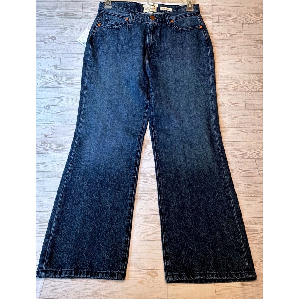 Lola Jeans Wide Leg Women 6/W28 Blue High Rise Sustainable Denim Vintage 90s NWT